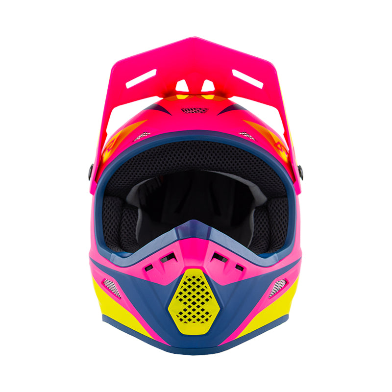 Answer 26 AR1 Mototown Helmet Matte Pink/Hyper Acid/Dark Blue - Medium