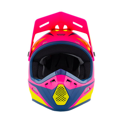 Answer 26 AR1 Mototown Helmet Matte Pink/Hyper Acid/Dark Blue - Large