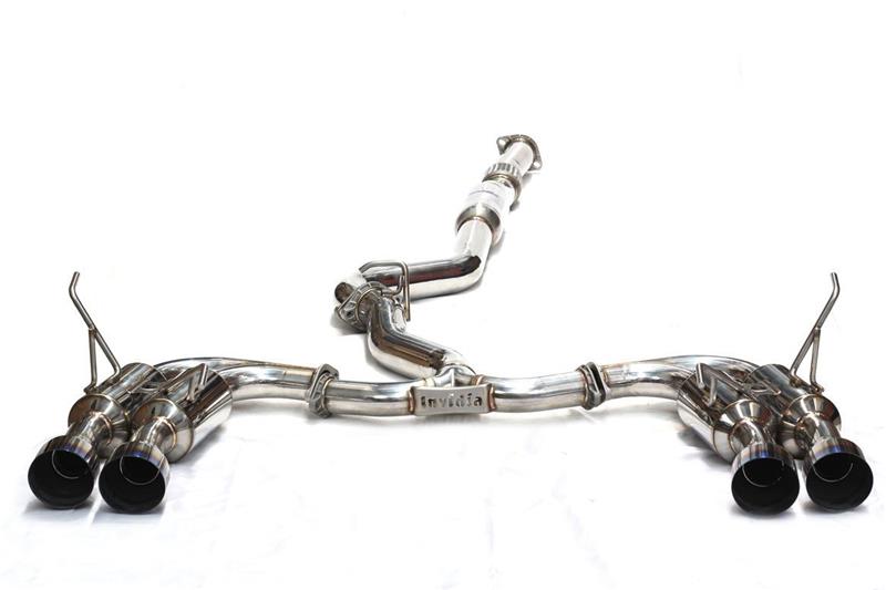 Invidia 11-14 Subaru WRX/STI Sedan Gemini/R400 Single Layer Quad Stainless Steel Tip Catback Exhaust