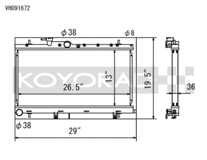 Koyo 03-07 Subaru Impreza WRX/STI (MT / w/ Filler Neck) Radiator