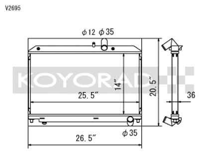 Koyo 04-08 Mazda RX-8 1.3L (MT) Radiator