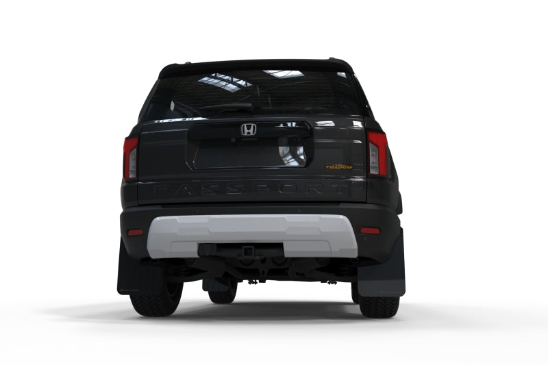 Rally Armor 2026 Honda Passport Black UR Mudflap - Metallic Black Logo
