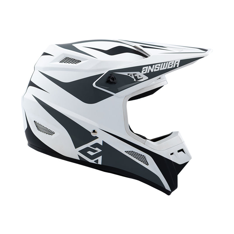 Answer 26 AR1 Mototown Helmet Glossy White/Grey/Black Youth - Medium