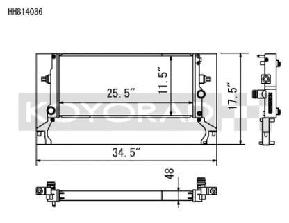 Koyo 22-26 Hyundai Elantra N All Aluminum Radiator