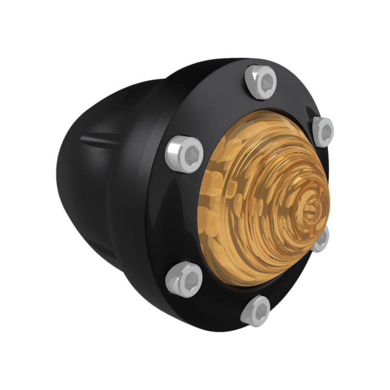 Burly Brand Universal Reaper Amber Front Led Turn Signal Set 5/16 Bolt - Black