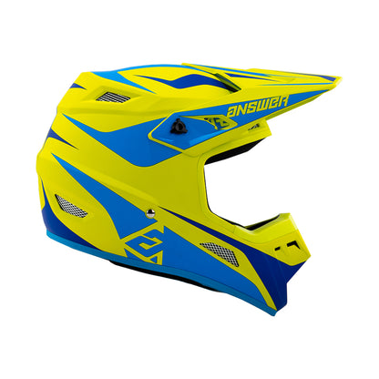 Answer 26 AR1 Mototown Helmet Matte Hyper Acid/Cyan/Dark Blue - Large