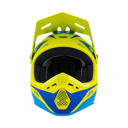 Answer 26 AR1 Mototown Helmet Matte Hyper Acid/Cyan/Dark Blue - XS