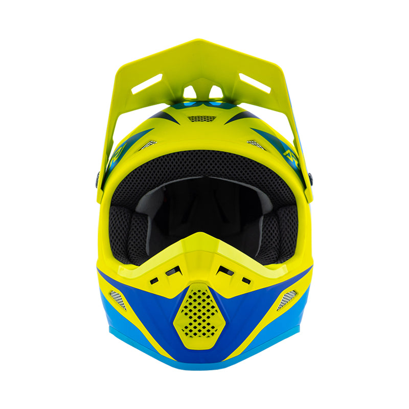 Answer 26 AR1 Mototown Helmet Matte Hyper Acid/Cyan/Dark Blue - XL