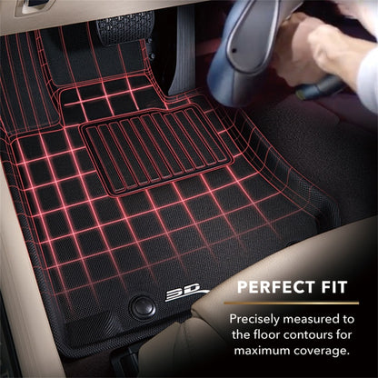 3D MAXpider 18-25 Jeep Wrangler Sport (JL) 2nd Row Floormats - Black