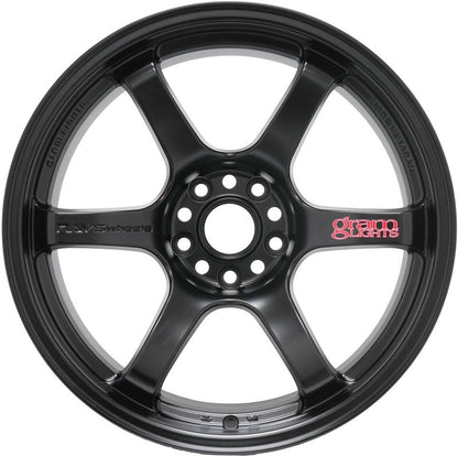Gram Lights 57DR 17x9.0 +22 5x114.3 Semi Gloss Black Wheel