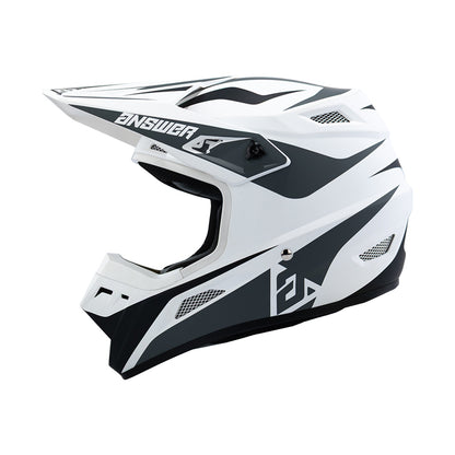 Answer 26 AR1 Mototown Helmet Glossy White/Grey/Black Youth - Small